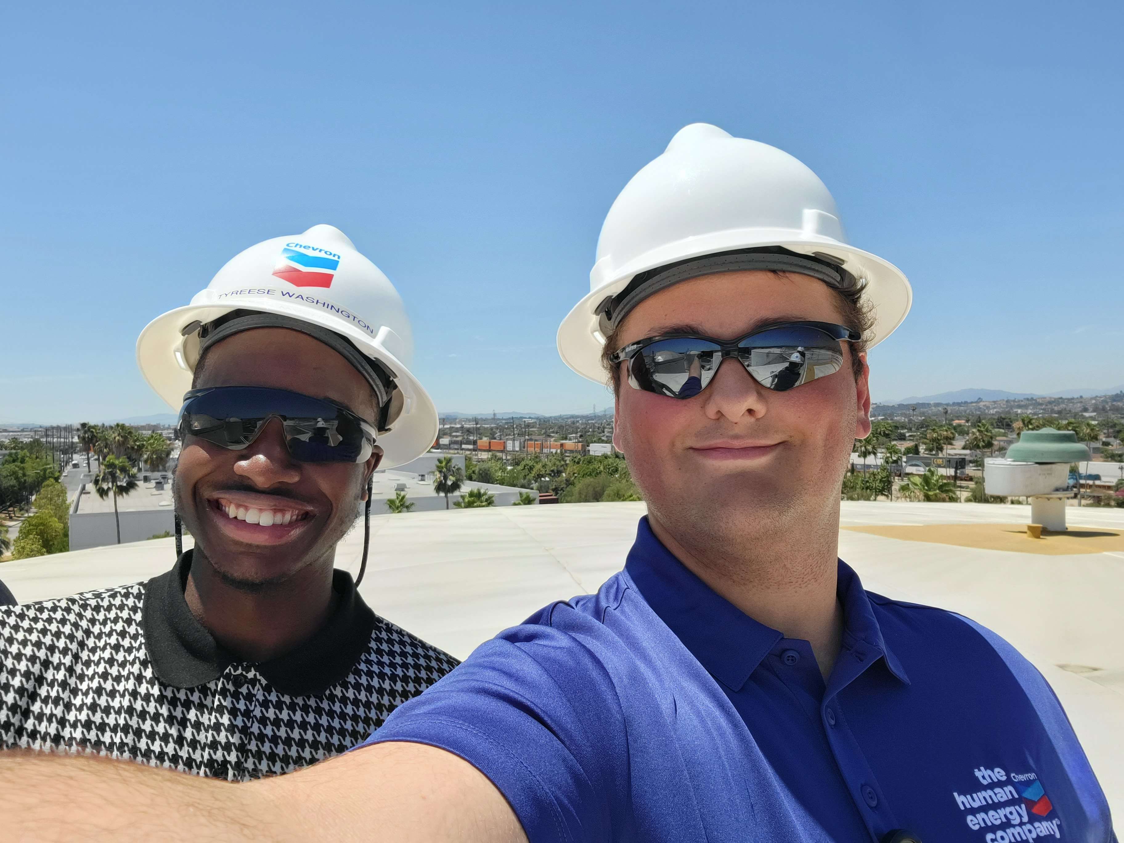 On the rooftop at a Chevron Bakersfield facility